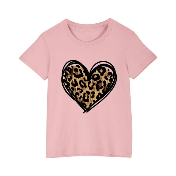 GERsome Boys Girls Short Sleeve T Shirt Cute Graphic Cotton Crewneck Tees for Unisex Kids Casual Summer Tops Sizes 3-10 Years, 1-Pack