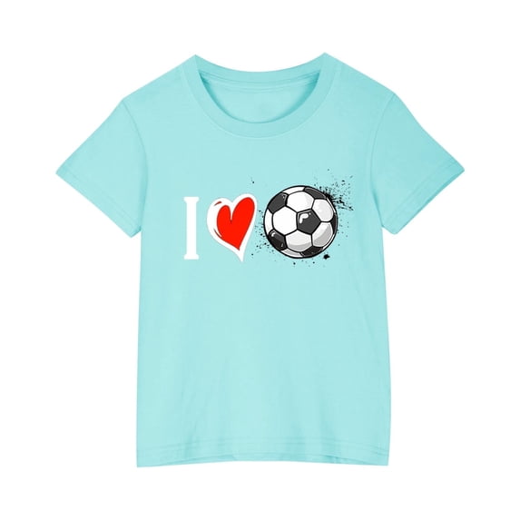 GERsome Boys Girls Short Sleeve T Shirt Cute Graphic Cotton Crewneck Tees for Unisex Kids Casual Summer Tops Sizes 3-10 Years, 1-Pack