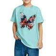 thumbnail image 1 of GERsome Boys Girls Short Sleeve T-Shirts Unisex Kids Crewneck Tee Patriotic Graphic Tees for 4th of July American Flag Shirts, 3-4 Years, 1 of 6
