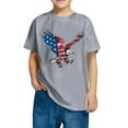 thumbnail image 1 of GERsome Boys Girls Short Sleeve T-Shirts Unisex Kids Crewneck Tee Patriotic Graphic Tees for 4th of July American Flag Shirts, 4-5 Years, 1 of 6