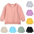 thumbnail image 1 of GERsome Boys Girls Sweatshirts Toddler Kids Crewneck Pullover Fleece Solid Long Sleeve Tshirts, 1 of 9