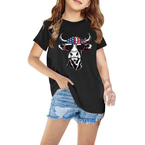 GERsome Boys Girls T-Shirt Classic Cotton T-Shirt for Boys - Unisex Kids Crewneck Short Sleeve Shirt 3-10 Years, 1-Pack