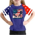 thumbnail image 1 of GERsome Boys Girls T-Shirts for 4th of July, Unisex Kids Short Sleeve Crewneck Tees American Flag Patriotic Graphic Tshirts, 4-5 Years, 1 of 4