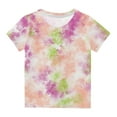 thumbnail image 1 of GERsome Boys Girls Teens Short Sleeve Shirts Tie-Dye Colorful Graphic Crewneck T-Shirt Funny Print Shirts for Unisex Kids Shirts Size 3-14 Years, 1 of 5
