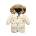 thumbnail image 1 of GERsome Boys Puffer Winter Coats Kids Fake-Down Heavyweight Jacket Waterproof Fur Hooded Parka, 1 of 6