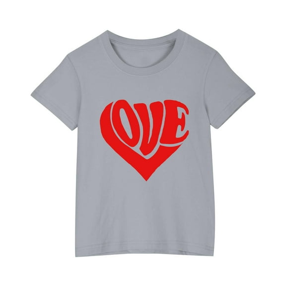 GERsome Boys Short Sleeve Crewneck T-Shirts Top, Girls Soft Cotton Tee, 3-10 Years Toddler Baby Girls Boys Summer Cotton T-Shirt Cute Graphic, 1-Pack