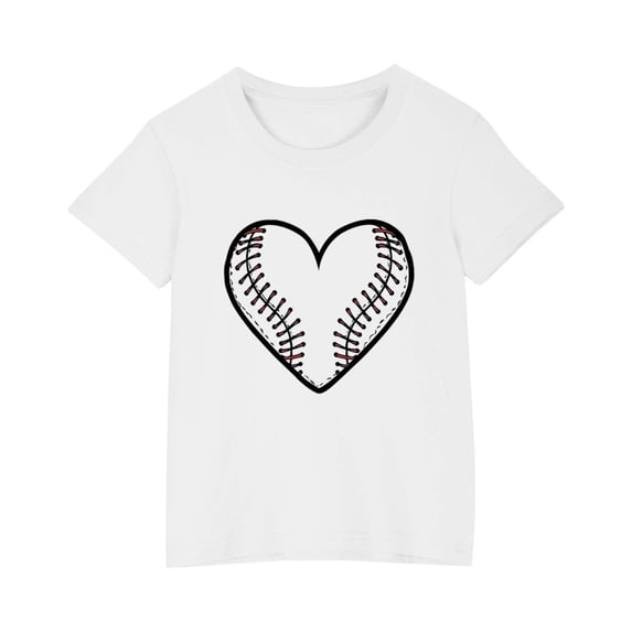 GERsome Boys Short Sleeve Crewneck T-Shirts Top, Girls Soft Cotton Tee, 3-10 Years Toddler Baby Girls Boys Summer Cotton T-Shirt Cute Graphic, 1-Pack