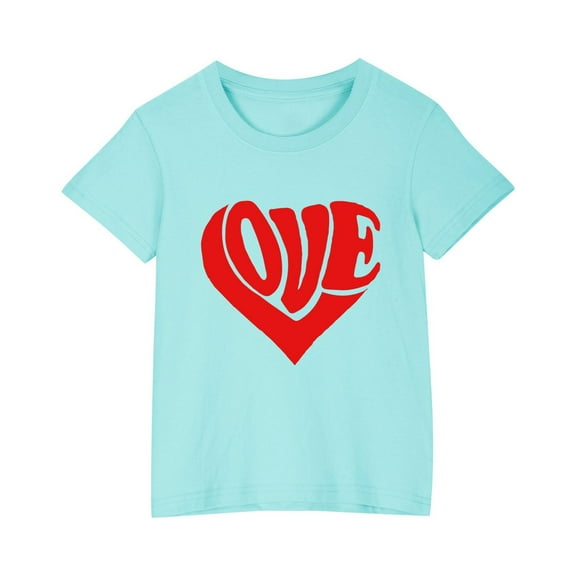 GERsome Boys Short Sleeve Crewneck T-Shirts Top, Girls Soft Cotton Tee, 3-10 Years Toddler Baby Girls Boys Summer Cotton T-Shirt Cute Graphic, 1-Pack