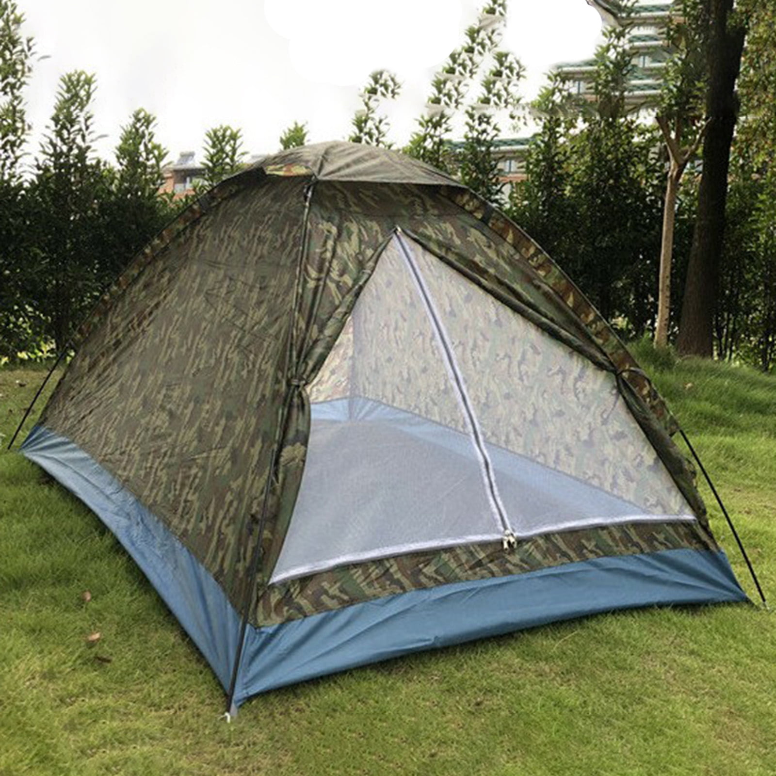 GERsome Camping Tent For 2 People, Single-storey And Single-door Outdoor Camping Tent, Camouflage Tent For Traveling, Backpacking, Hiking, Outdoors