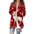 thumbnail image 1 of GERsome Christmas Cardigans Womens Open Front Cardigans Casual Long Sleeve Lightweight Fall Outwear Loose Fit Xmas Holiday Tops (S-5XL), 1 of 4