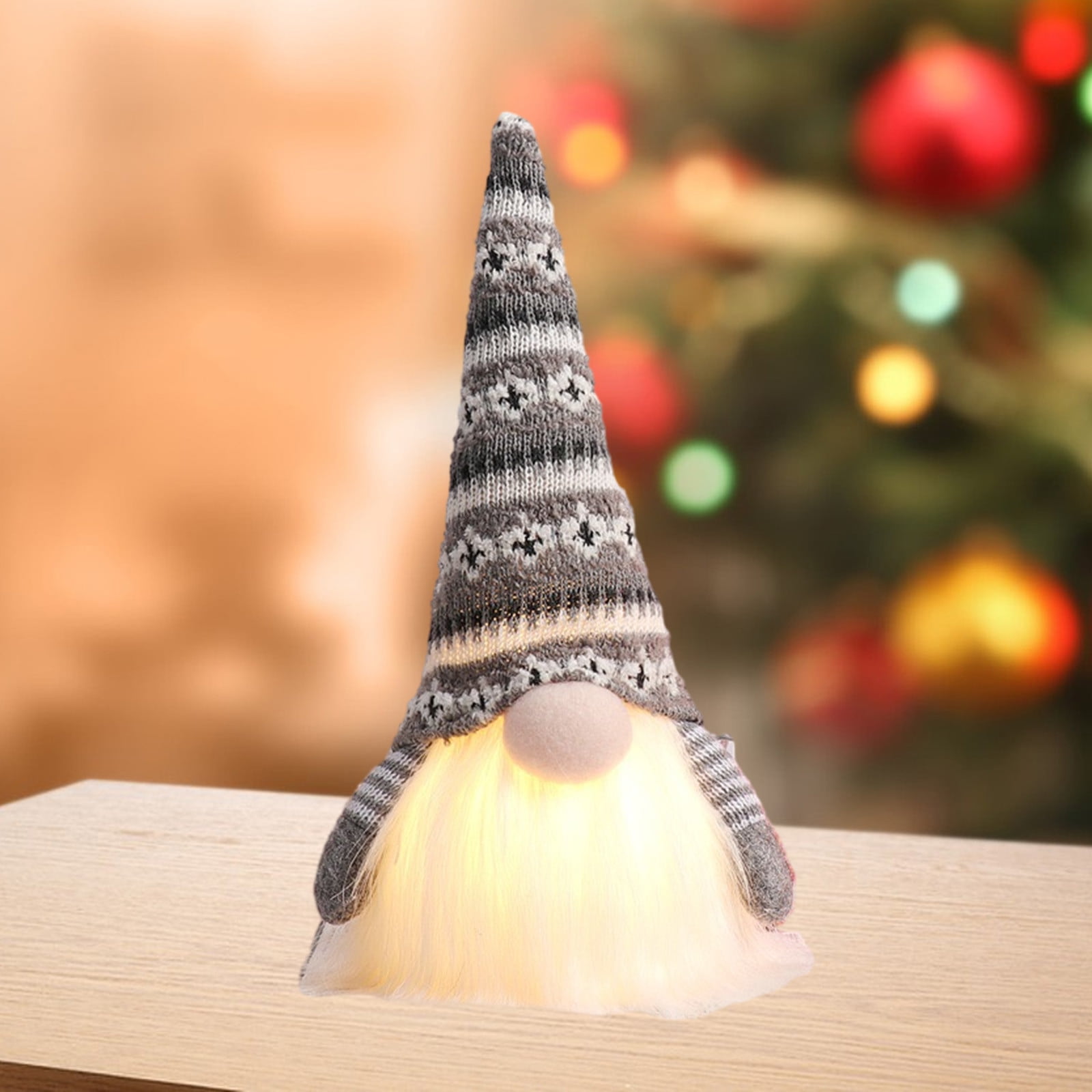 GERsome Christmas Gnomes Decorations 10" Lighted Swedish Tomte Xmas