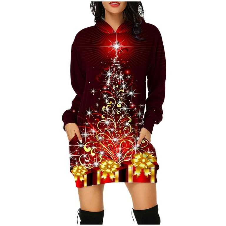 Christmas Long Sleeve Hooded Sweater Christmas Long Sleeve Hooded Sweater