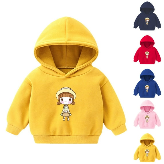 GERsome Cute Graphic Hoodies Casual Long Sleeve Hooded Sweatshirts for Unisex Boys Girls Cartoon Graphic Lightweight Pullover Tops Size 4-5 Years