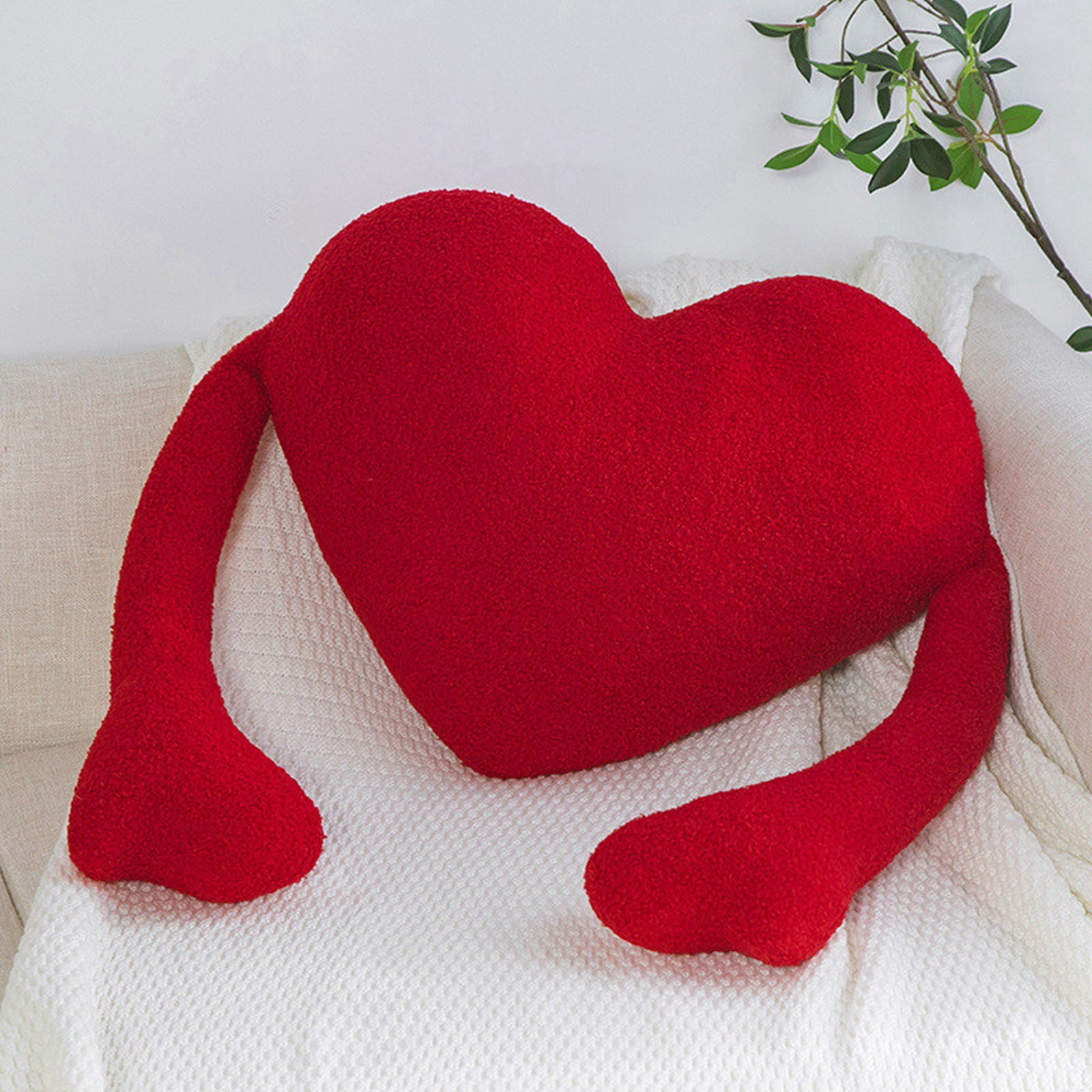 GERsome Cute Plush Red Heart Pillow Cushion Throw Pillows Gift for
