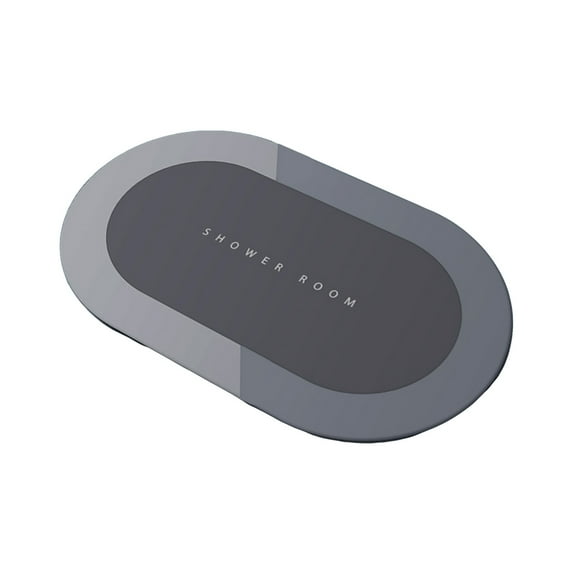 GERsome Diatomaceous Earth Bath mat Rubber Non-Slip Shower Mat Quick Dry Super Absorbent Bath Mat Thin Bathroom Floor Mat Fit Under Door, in Front of Bathtub Shower Room