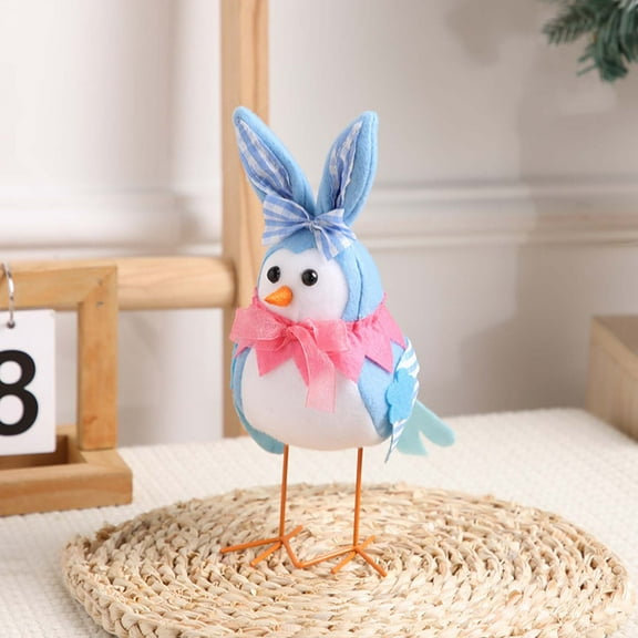 GERsome Easter Birds Decorations, Easter Birds Plush Decor, Fabric Bird Figurine, Window Displays Props Plush Animals Spring Decor Home Festive Party Supplies Gift