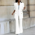 thumbnail image 1 of GERsome Elegant 2 Piece Outfits for Women Blazer Jacket with Pants Solid Casual Business Suit Sets, 1 of 8