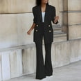 thumbnail image 1 of GERsome Elegant 2 Piece Outfits for Women Blazer Jacket with Pants Solid Casual Business Suit Sets, 1 of 8
