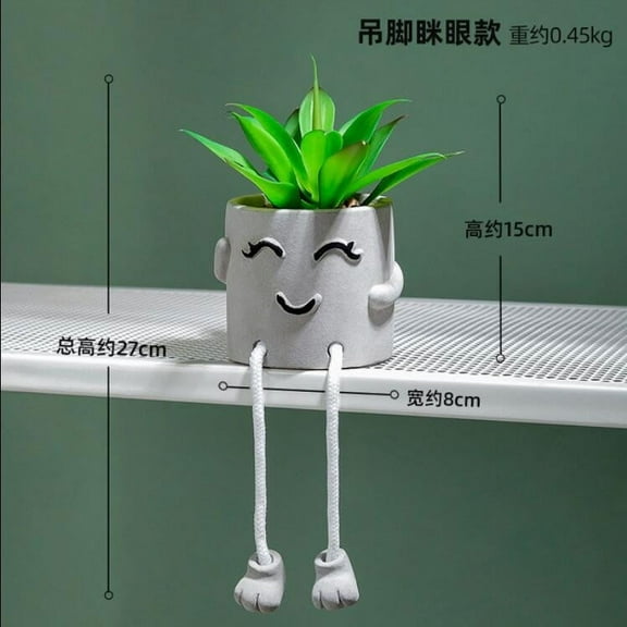 GERsome Fake Succlent plants in pots fake plant room decor funny desk decorations for women cute decorations for work office plants for desk