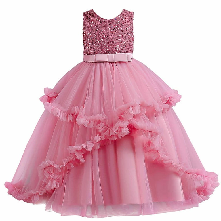 GERsome Flower Girls Dress Long A Line Wedding Pageant Dresses Princess  Birthday Party Ball Gown - Walmart.com