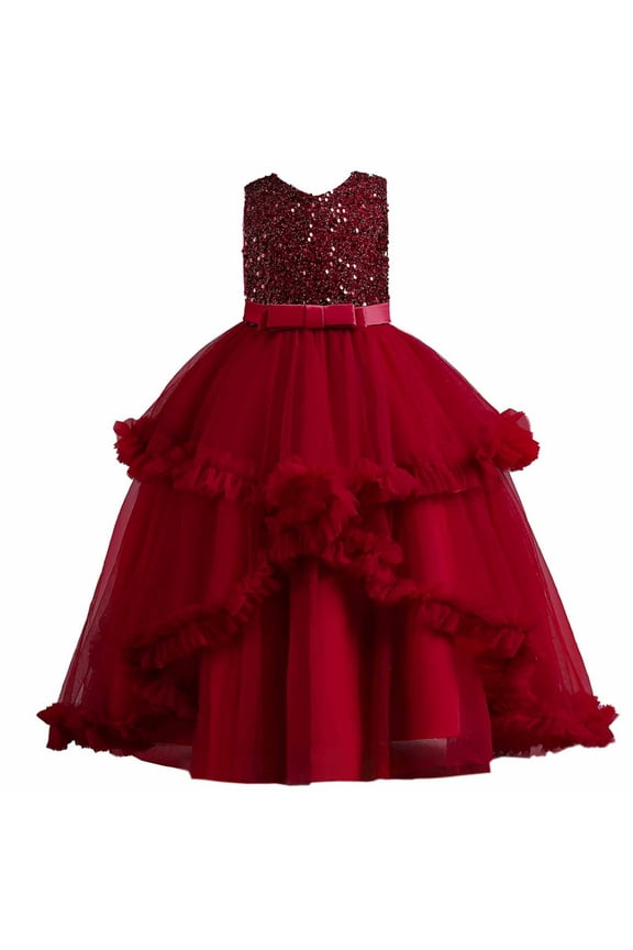 Flower Girls Dress Long A Line Wedding Pageant Dresses Princess Birthday Party Ball Gown