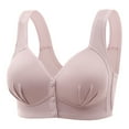 thumbnail image 1 of GERsome Front Close Bra for Women Push Up Wirefree Bra Seamless Comfort Everyday Bra Brassiere, 1 of 3