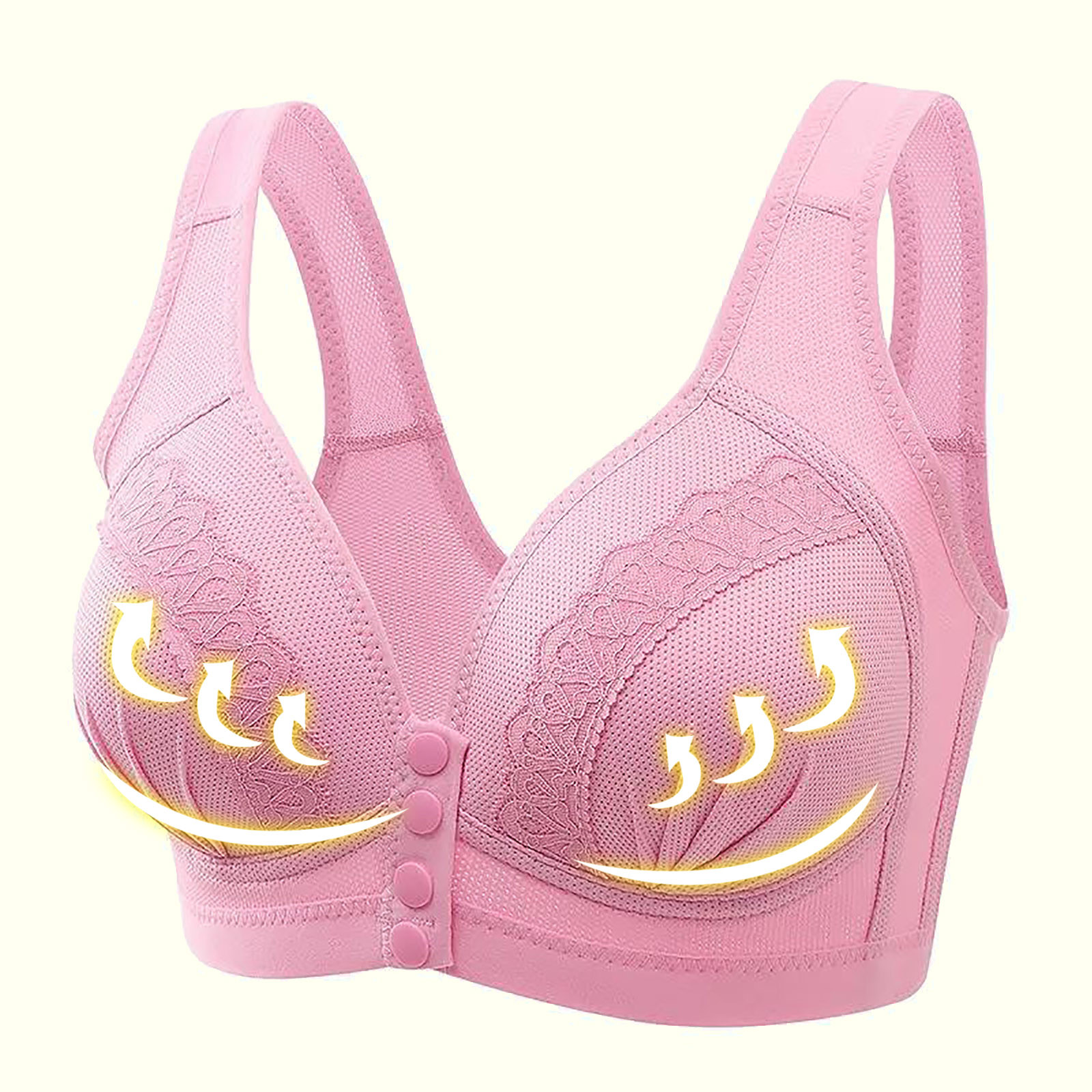 GERsome Front Closure Bras for Women no Underwire Padded Wireless ...