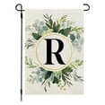 thumbnail image 1 of GERsome Garden Flag Monogram 26Letter Family Last Name 11.81x17.71 Inch Double Sided Yard Flag for Outside Hanging Plants Artificial Camper Initial Decor, Small Burlap Spring Summer Floral Flag, 1 of 1