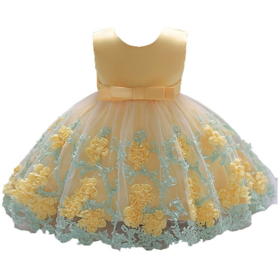 GERsome Girl Flower Dress Princess Pageant Birthday Party Wedding Formal Dance Evening Gown