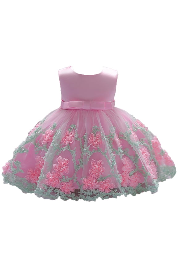 Girl Flower Dress Princess Pageant Birthday Party Wedding Formal Dance Evening Gown