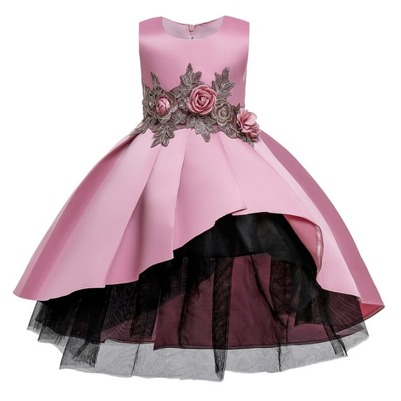 GERsome Girl Flower Dress Princess Pageant Birthday Party Wedding Formal Dance Evening Gown