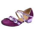 thumbnail image 1 of GERsome Girl's Latin Dance Shoes Kids Low Heel Salsa Tango Pratice Proformence Ballroom Dancing Shoes, 1 of 8