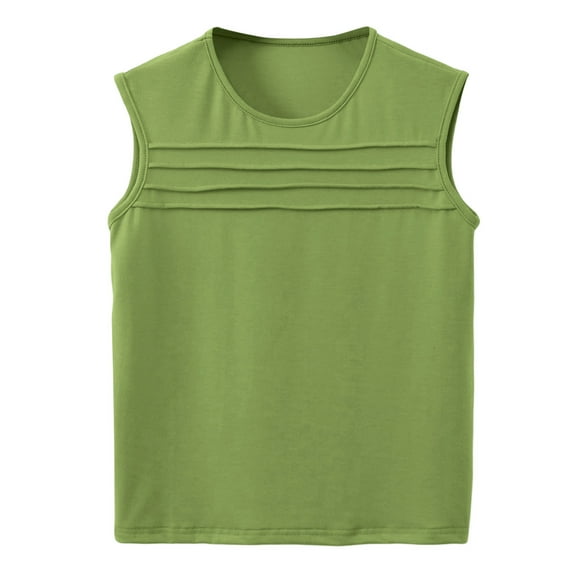 GERsome Girls Athletic Tank Tops Kids Solid Color Crewneck Sleeveless Tops for Gym Yoga 5-14 Years