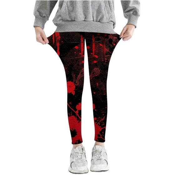 GERsome Girls Leggings Everyday Pull on Leggings Size 3-8 Years Full Length Stretchy Kids Pants Footless(Size 4-5 Years)