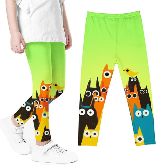 GERsome Girls Leggings Soft Comfortable Pants for Girls in 3-8 Years Girls Athletic Leggings Many Colors（Size 7-8 Years）