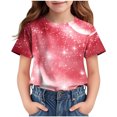 thumbnail image 1 of GERsome Girls Short Sleeve T Shirts Summer Crewneck Graphic Tee, Sizes 3-14 Years, 1 of 8