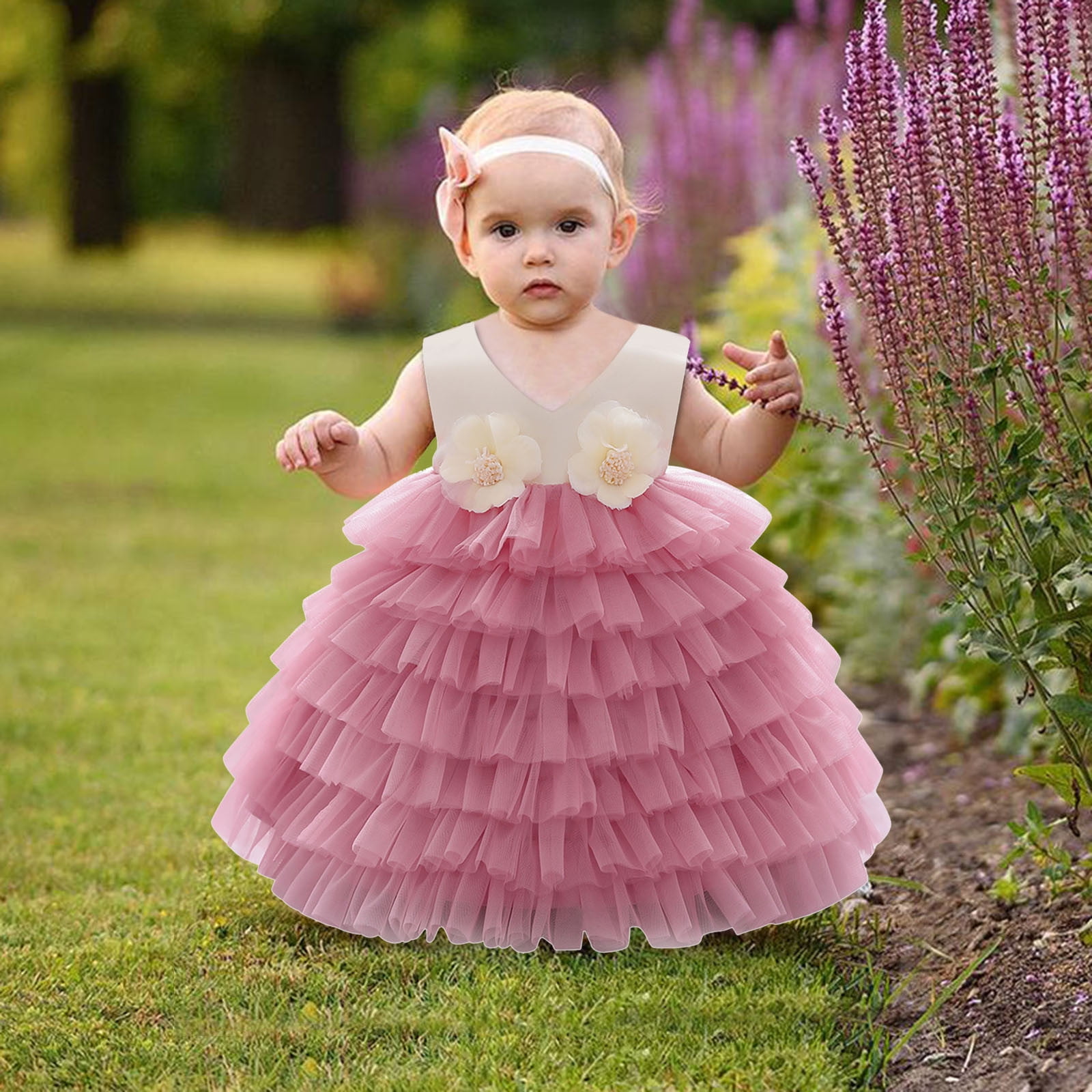 Maggie baby girl baby banquet Wedding Dress Skirt Girl Flower Princess Wedding Dress Dress Tutu main image 1