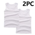 thumbnail image 1 of GERsome Girls and Boys' Undershirts Tank Tops - 2 Pack Unisex Kids Soft Cotton Sleeveless Tank Solid Color Round Neck Shirts, Sizes 2-14 Years, 1 of 3
