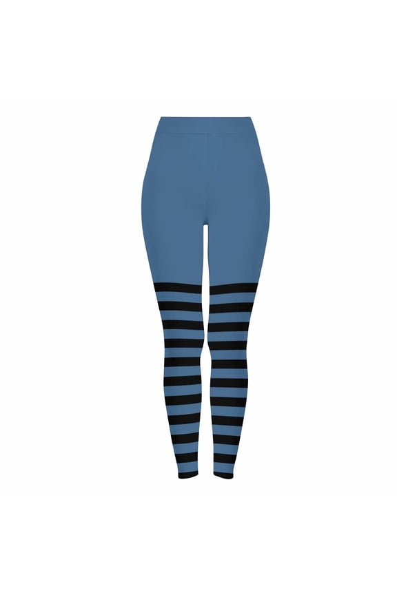 Halloween Leggings for Women High Waisted Soft Stretch Striped Workout Yoga Pants Funny Graphic Leggings Full Ankle Length Soft Footless Tights Pants Size 3XL