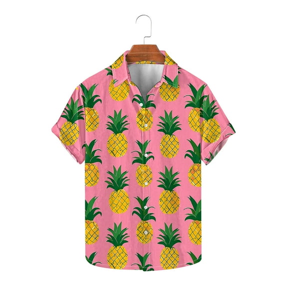 GERsome Hawaiian Shirts for Men Funny Floral Palm Short Sleeve Casual Button Down Shirts Summer Beach Shirt S-3XL