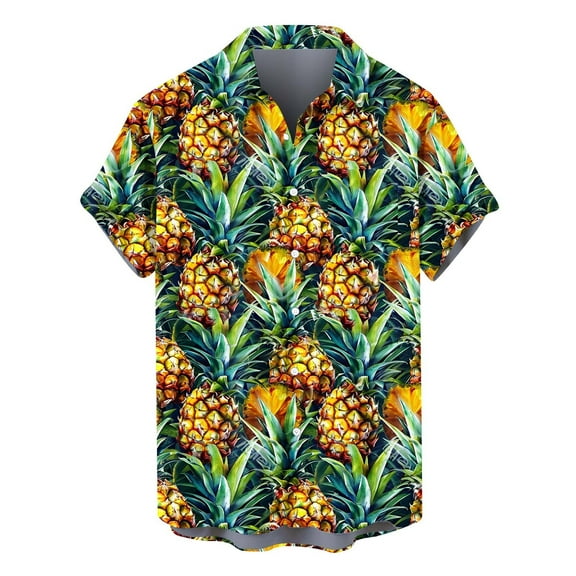 GERsome Hawaiian Shirts for Men Summer Beach Casual Short Sleeve Button Down Shirts Printed Tropical Vacation Shirts S-3XL