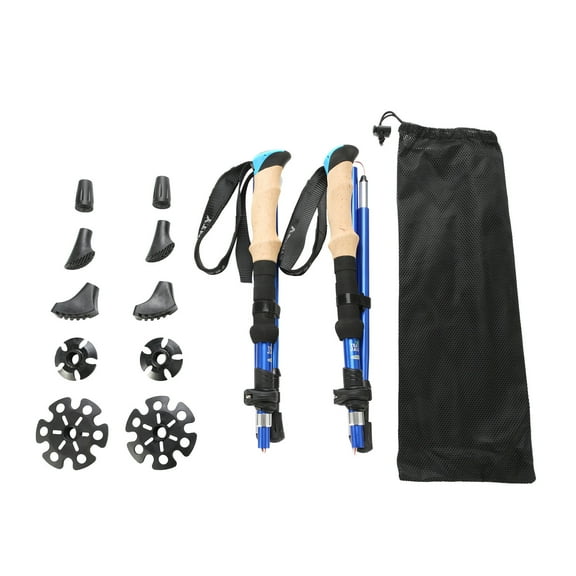 GERsome Hiking Poles Collapsible Trekking Poles, Lightweight Hiking Sticks, 2 Pack 7075 Aluminum Alloy Hiking Sticks for Women Men, Camping