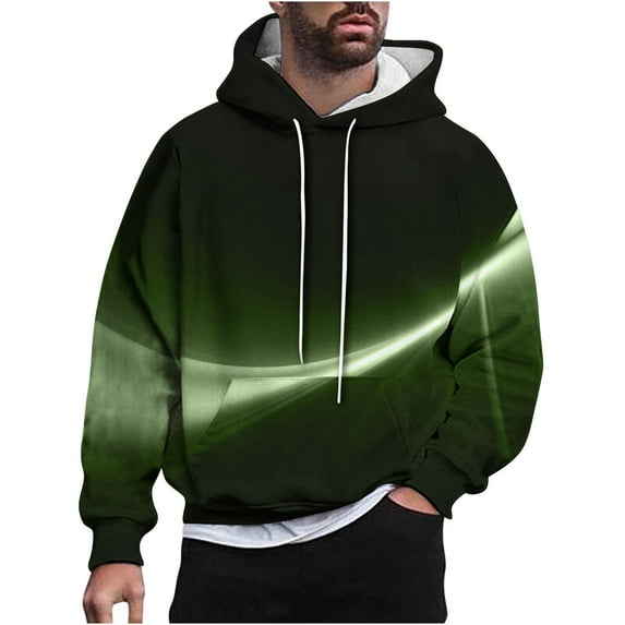 GERsome Hoodies for Men All Over Print Hoodie Casual Drawstring Long Sleeve Pocket Hooded Sweatshirts Sizes M-4XL