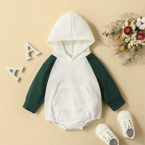GERsome Infant Baby Girl Boy Oversized Sweatshirt Top Color Block Long Sleeve Romper Pullover Cute Fall Winter Clothes