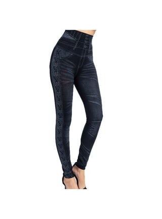 2 Women Stretchy Denim Jegging Jeans High Waist Tummy Control Pencil P —  AllTopBargains