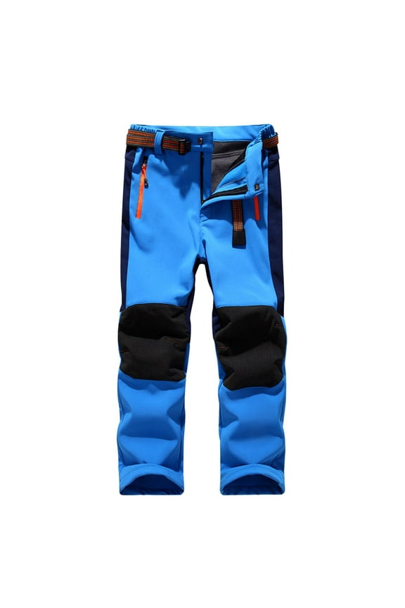Kids Boys Girls Youth Waterproof Hiking Ski Snow Pants Elastic Waist Warm Insulated Pants