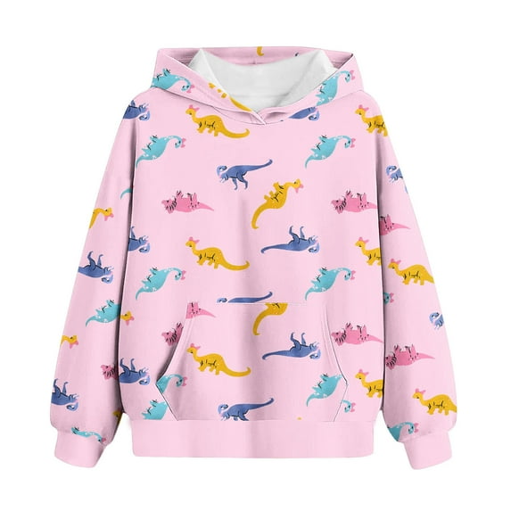 GERsome Kids Dinosaur Hoodies for Boys Girls Pullover Hooded Toddler Sweatshirt (Size 5-6 Years)