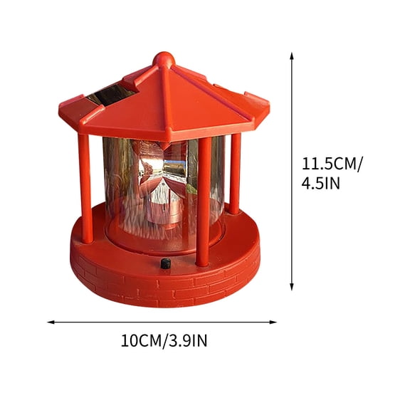 GERsome LED Solar Powered Lighthouse, Solar Rotating Tower Lamp Courtyard Decoration Waterproof Garden Smoke Towers Statue Lights for Outdoor Garden Pathway Patio