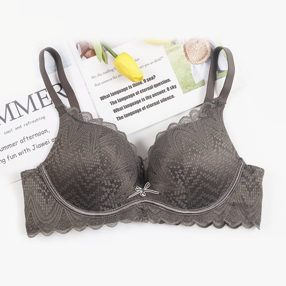 GERsome Lace Bra for Women Sexy Deep V Bralette Underwire Bra Comfortable Wireless Bras