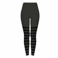 thumbnail image 1 of GERsome Leggings Womens Striped Graphic Leggings High Waist Stretch Halloween Full Ankle Length Soft Footless Tights Pants Halloween Christmas Party Size 3XL, 1 of 9
